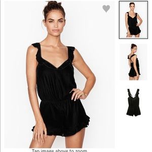 VS Black Velvet Romper